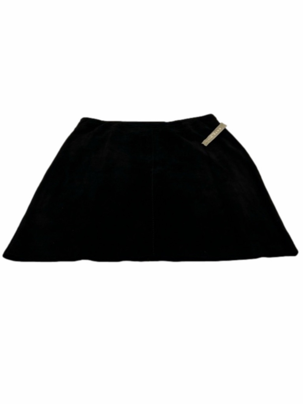 Kate Hill Suede Essentials Black Size 22W  Lined Leather Skirt NEW NWT